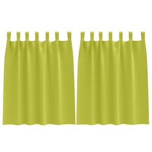 vidaXL Zwart-out Gordijnen met Ringen 2 st Groen 140 x 140 cm