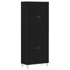 vidaXL Hoge kast 2 st Zwart Eiken 69,5 x 34 x 180 cm Bewerkt hout