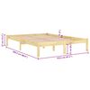 vidaXL Bedframe massief hout 150x200 cm