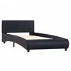 vidaXL Bedframe met LED kunstleer zwart 100x200 cm