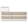 vidaXL Schoenenkast 110x34x61 cm massief grenenhout wit