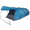 vidaXL Tunneltent met dak met opslag Blauw en Grijs 740 x 370 x 220 cm