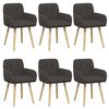vidaXL Eettafelstoelen 6 pcs Boucl&eacute; Donkergrijs 59 x 57 x 85 cm