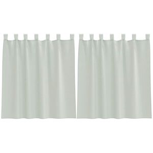 vidaXL Gordijnen voile met lussen 2 st 140x140 cm lichtgrijs