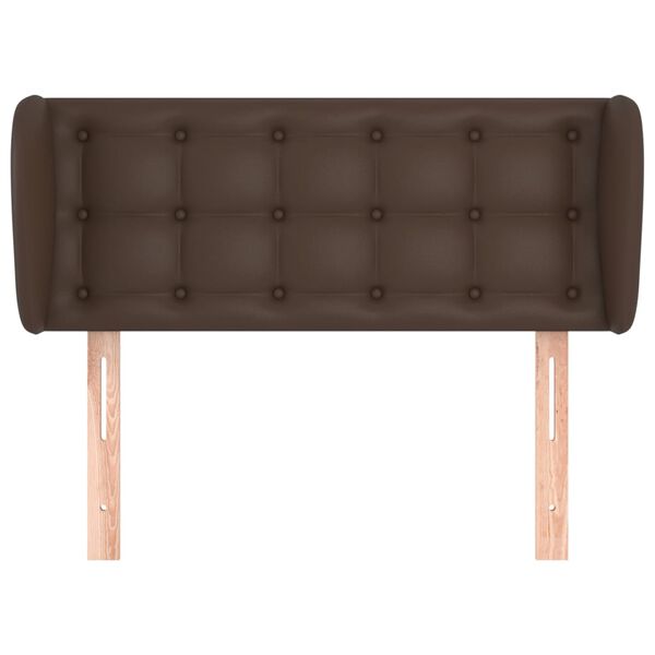 vidaXL Hoofdbord met randen 83x23x78/88 cm kunstleer bruin