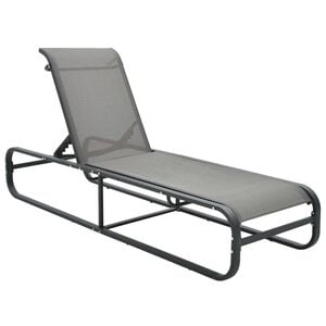 vidaXL Ligbed aluminium en textileen