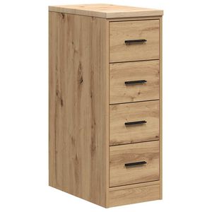 vidaXL Garagekast 30x51x85 cm massief grenenhout artisan eikenkleurig
