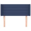 vidaXL Hoofdbord met randen 103x16x78/88 cm stof blauw