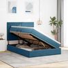 vidaXL Opslag bed met matras Donkerblauw 140 x 190 cm Fluweel