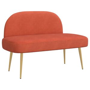 vidaXL Beklede bank met rugleuning Rood-oranje 110 x 60 x 76 cm