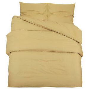 vidaXL Dekbedovertrekset lichtgewicht 200x200 cm microvezel taupe
