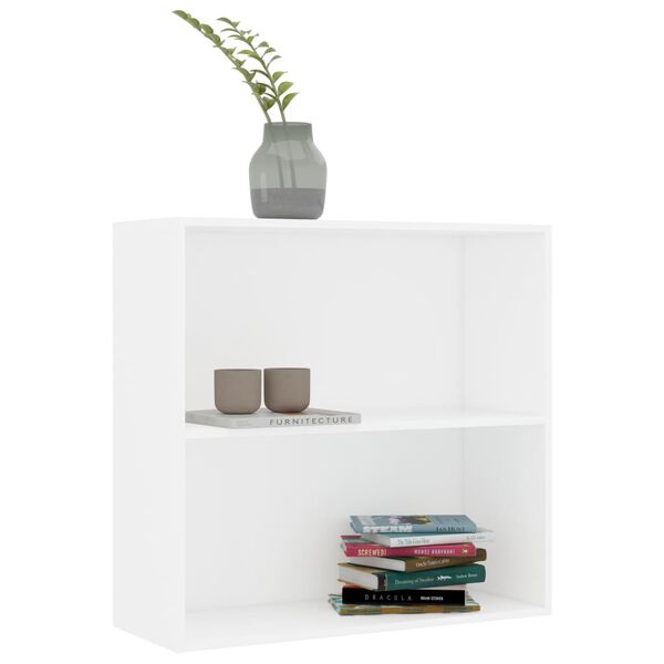 vidaXL Boekenkast 80x30x76,5 cm bewerkt hout wit
