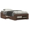 vidaXL Bedframe zonder matras bewerkt hout bruin eikenkleur 100x200 cm