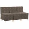 vidaXL Modulaire Bankeenheid Armlos 3 st Donkergrijs Nep Suede Leer