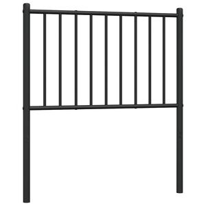 vidaXL Vervangend hoofdbord metaal zwart 75 cm