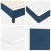 vidaXL Boxspringbed met matras Blauw 200 x 100 cm Polyester