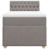 vidaXL Boxspring met matras stof taupe 90x190 cm