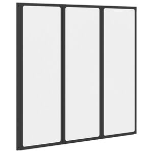vidaXL Douchescherm Zwart 120 x 2 x 117 cm Aluminium en PP
