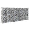 vidaXL Schanskorfmuur met deksels 200x20x85 cm gegalvaniseerd staal