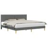 vidaXL Bedframe met hoofdeinde Donkergrijs 180 x 200 cm Stof