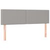 vidaXL Boxspring met matras stof lichtgrijs 140x190 cm