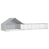 vidaXL 2 st zilver 8 x 2 x 1,9 m Gegalvaniseerd staal