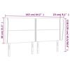 vidaXL Hoofdbord met randen 163x23x118/128 cm stof donkergrijs
