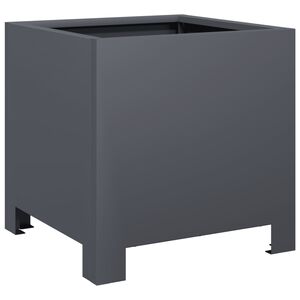 vidaXL Plantenbak 30x30x30 cm staal antracietkleurig