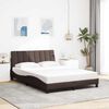 vidaXL Bedframe zonder matras "Hanko" stof donkerbruin 140x200 cm
