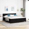 vidaXL Boxspring bed met matras met LED Zwart 180 x 200 cm Stof