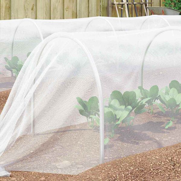 vidaXL Insecten Net Wit 2 x 25 m Polyetheen