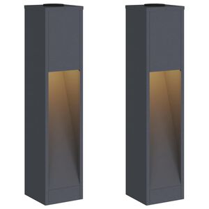 vidaXL Zonne LED Padverlichting 2 st Warmwit 18 x 18 x 80 cm