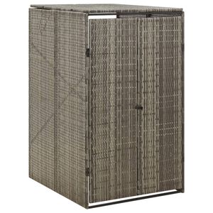 vidaXL Containerberging enkel 70x80x117 cm poly rattan grijs