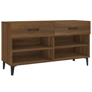 vidaXL Schoenenkast 102x35x55 cm bewerkt hout bruin eikenkleur