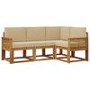 vidaXL Buiten bankenset 4 st Natuurlijk en Beige Polyester