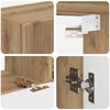 vidaXL Tv-meubelset Wandgemonteerd 4 pcs Artisan Eiken Bewerkt hout