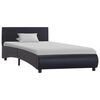 vidaXL Bedframe met LED kunstleer zwart 100x200 cm