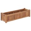 vidaXL Plantenbak verhoogd 100x30x25 cm massief teakhout