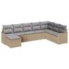 vidaXL Tuin Sofa Set 8 st Beige poly rattan