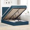 vidaXL Ottoman bed met matrassen 120x190cm fluweel donkerblauw