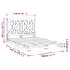 vidaXL Bedframe met hoofdbord massief grenenhout 160x200 cm