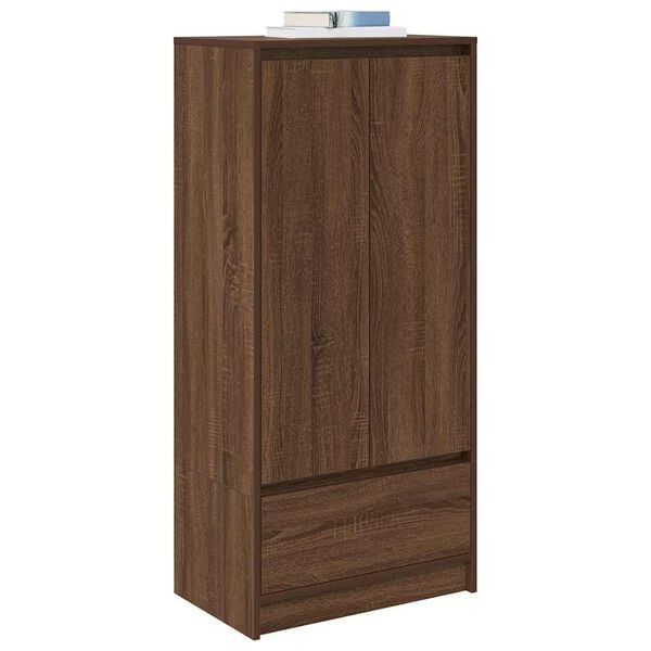 vidaXL Kast met lade 55,5x34x119,5 cm spaanplaat bruin eikenkleurig