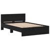 vidaXL Bedframe Zwart Eiken 193 x 125 x 70 cm Bewerkt hout