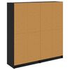 vidaXL Highboard 2 pcs Zwart Eiken 68 x 37 x 142 cm Bewerkt hout