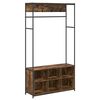 vidaXL Kapstok met schoenenbank Gerookt eiken 100 x 32 x 180,5 cm