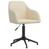 vidaXL Eetkamerstoelen draaibaar 2 st fluweel cr&egrave;mekleurig