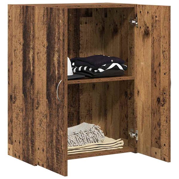 vidaXL Kantoorkast Zwart Eiken 70 x 32 x 77.5 cm Bewerkt hout