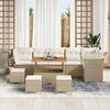 vidaXL Tuin Sofa Set met kussen 10 pcs beige en cr&egrave;mekleurig