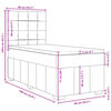 vidaXL Boxspring met matras stof donkergrijs 90x190 cm