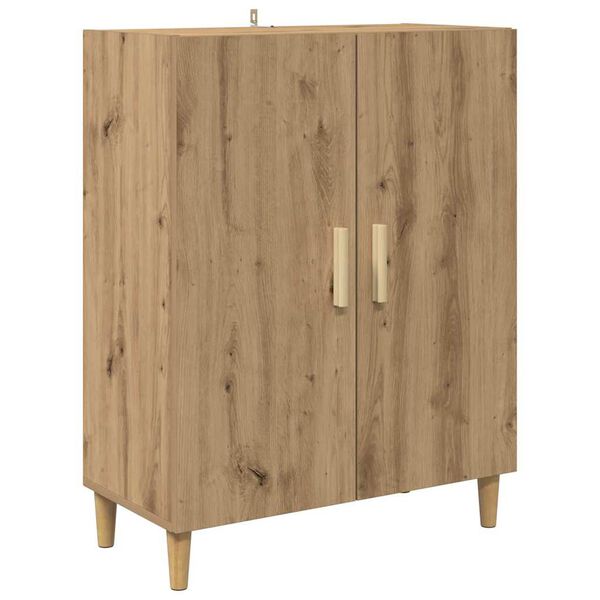 vidaXL Dressoir Artisan Eiken 70 x 34 x 90 cm Bewerkt hout